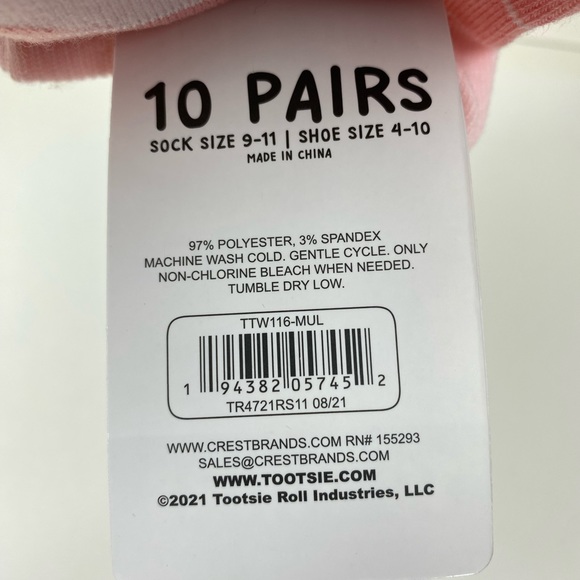 10 pair socks Tootsie Roll, Dots, Sugar Babies, Junior Mints, Blow Pop size 9-11 - Picture 3 of 16